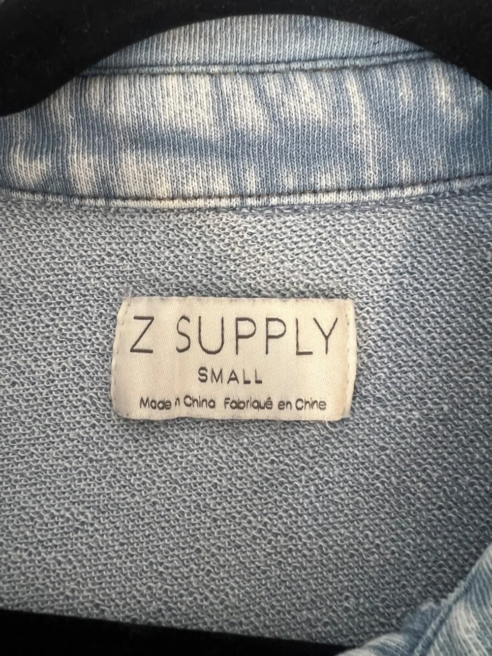 Z Supply All Day Knit Denim Shacket Washed Indigo Button Front (S) - Picture 4 of 5